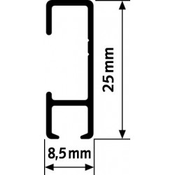 Nástěnná lišta Click Rail, bílá přetíratelná - 150 cm