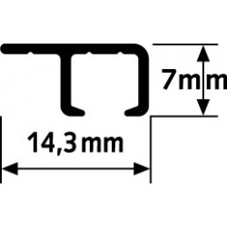 Stropní závěsná lišta Top Rail, hliník - 300 cm