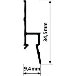 Zakládací lišta Deco Rail, bílá - 200 cm